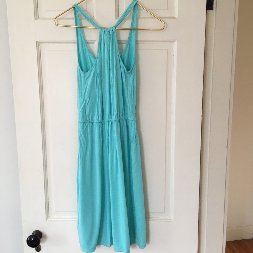 Old Navy Blue Aqua Turquoise Sun Dress - Picture 3 of 3